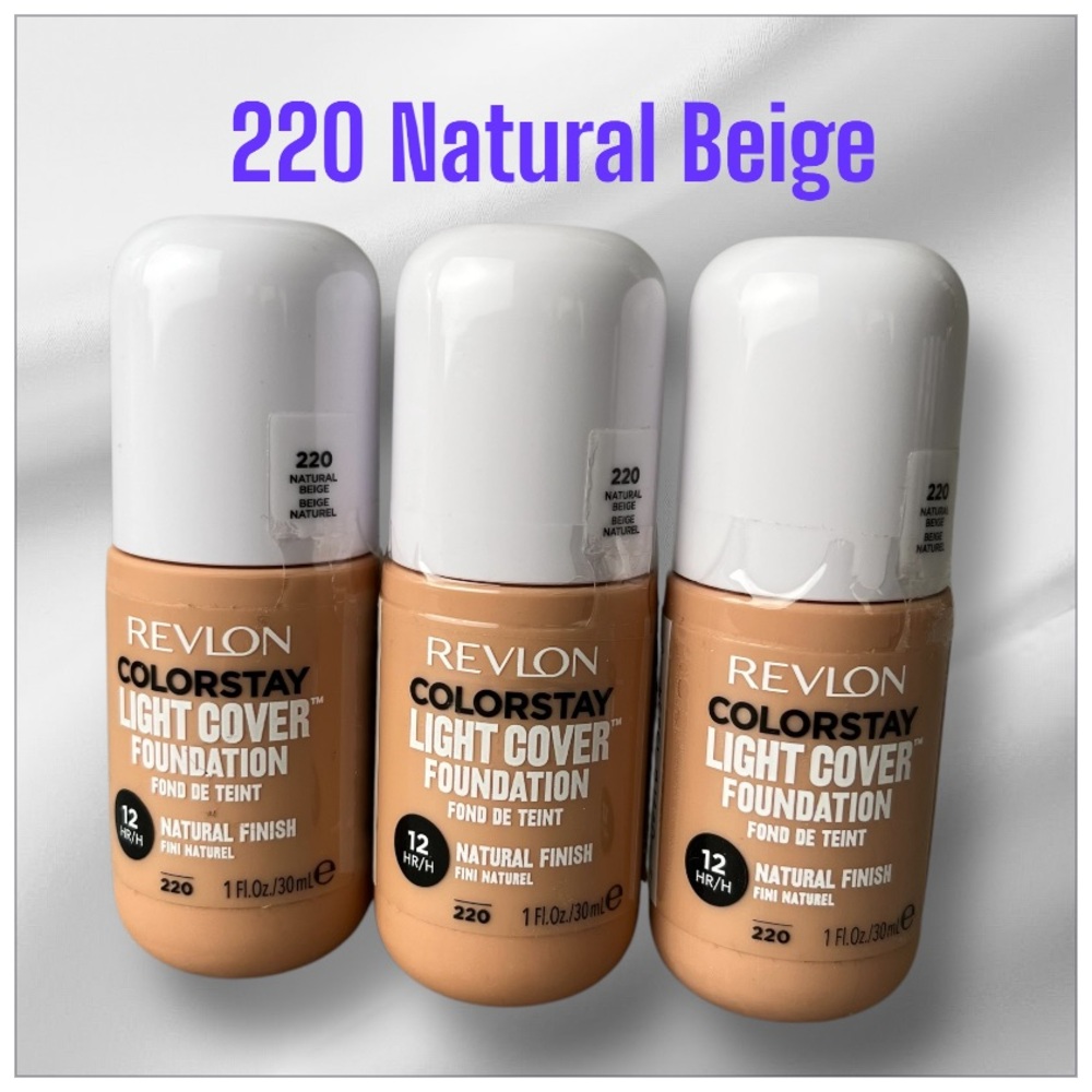 Revlon Colorstay Light Coverage  Foundation Long Wear Makeup 220 Natural Beige